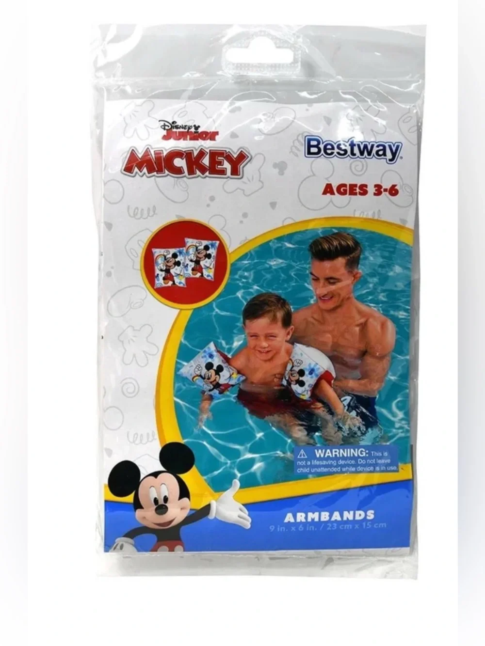 Bestway Disney Mickey Red Kids Arm Bands - Ages 3-6